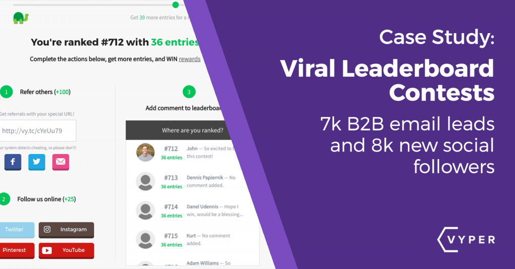 viral leaderboard contests-case study