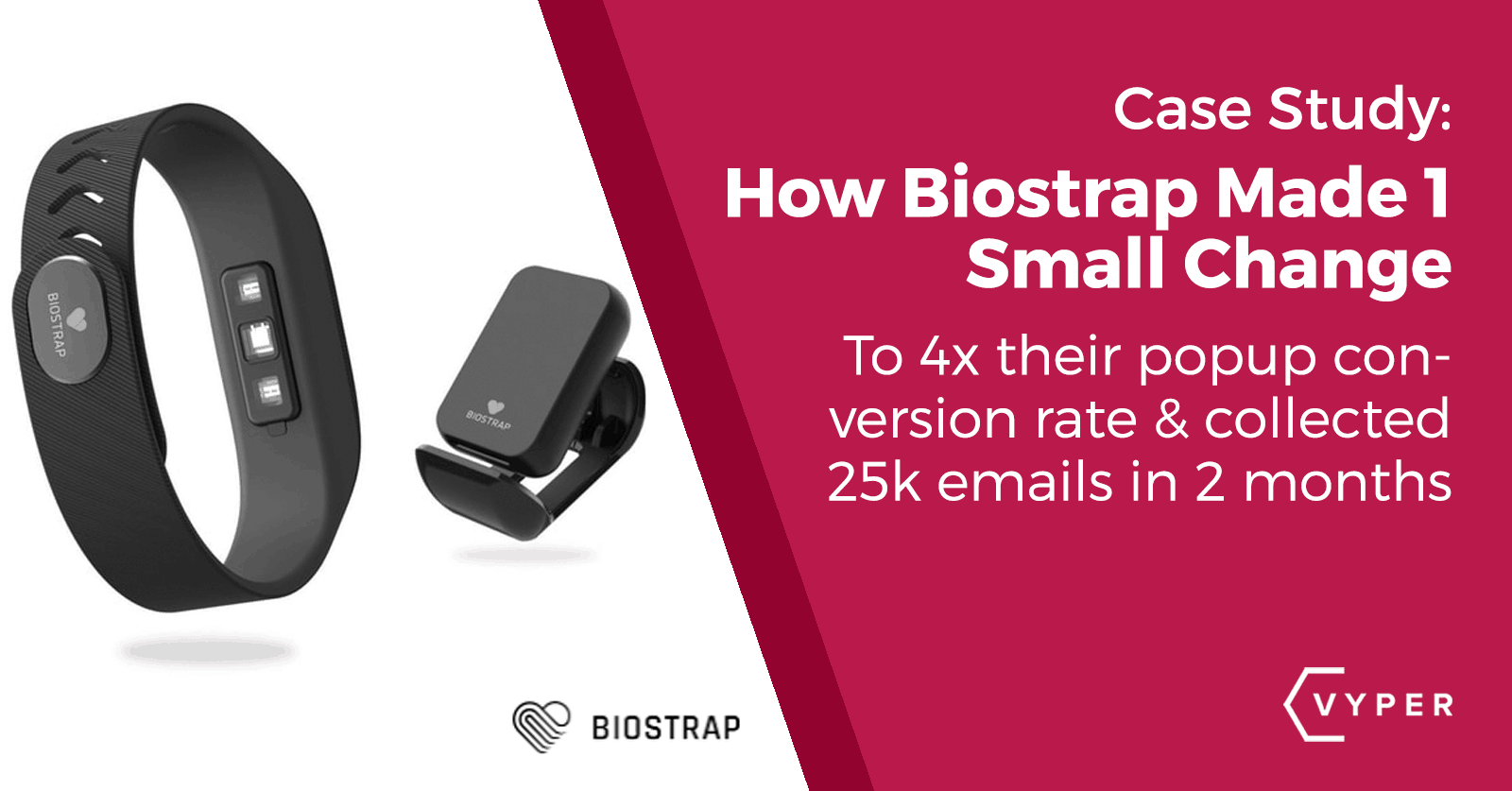how biostrap 8xd their popup conversion rate
