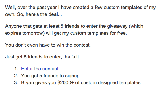 contest winner email example